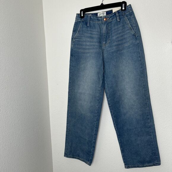 Women's High-Rise Straight Jeans - Universal Thread Medium Wash 0 Target - Picture 3 of 6